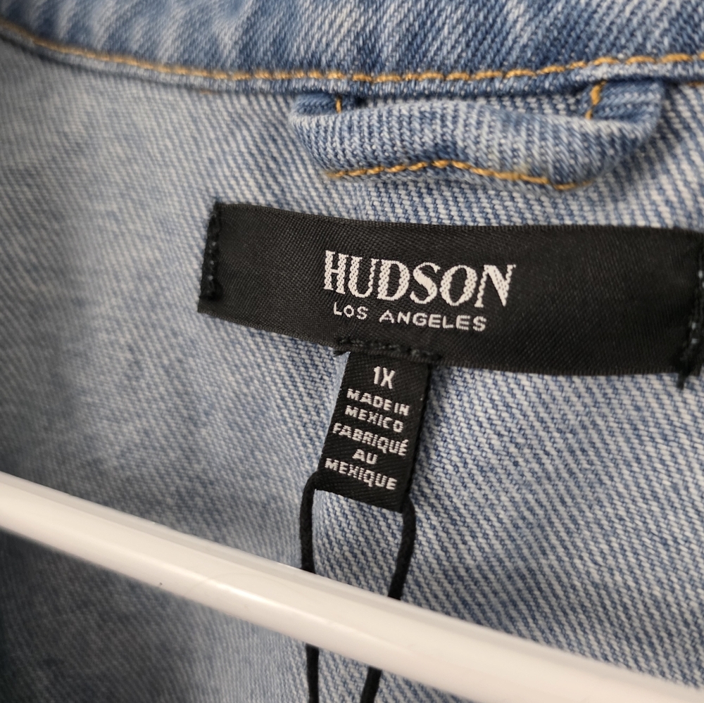 NWT Hudson Trucker Jean Jacket Coat 1X Plus Size Layered Fashion - Picture 7 of 7